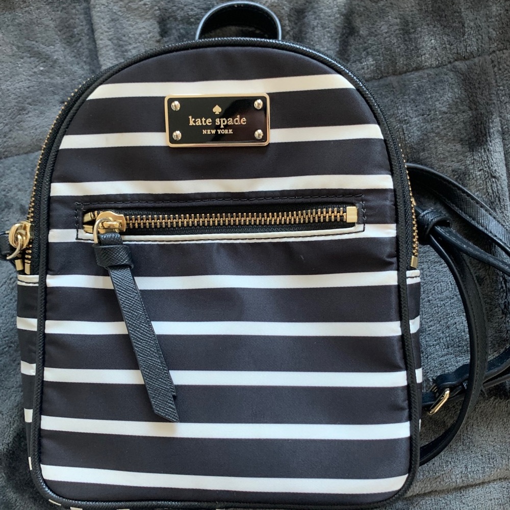 kate spade mini striped backpack